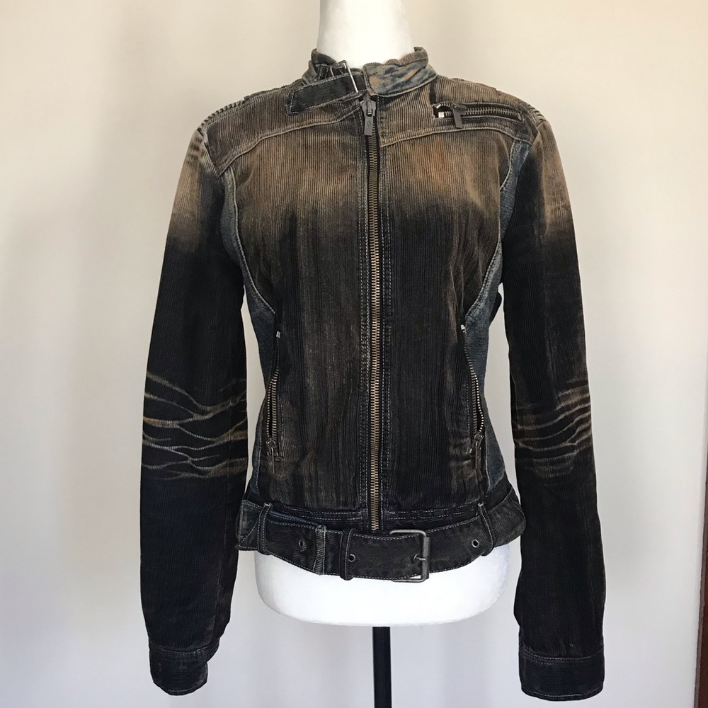 Diesel Motorcycle/Bomber Style Denim Jacket